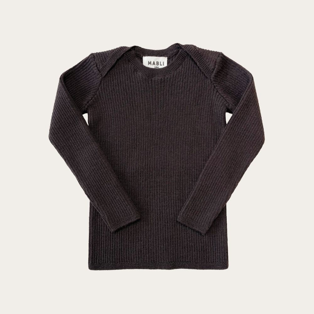 【MABLI】 Sylfaen Skinny Rib - Dark Chocolate _ chu chu CHUPETERIA