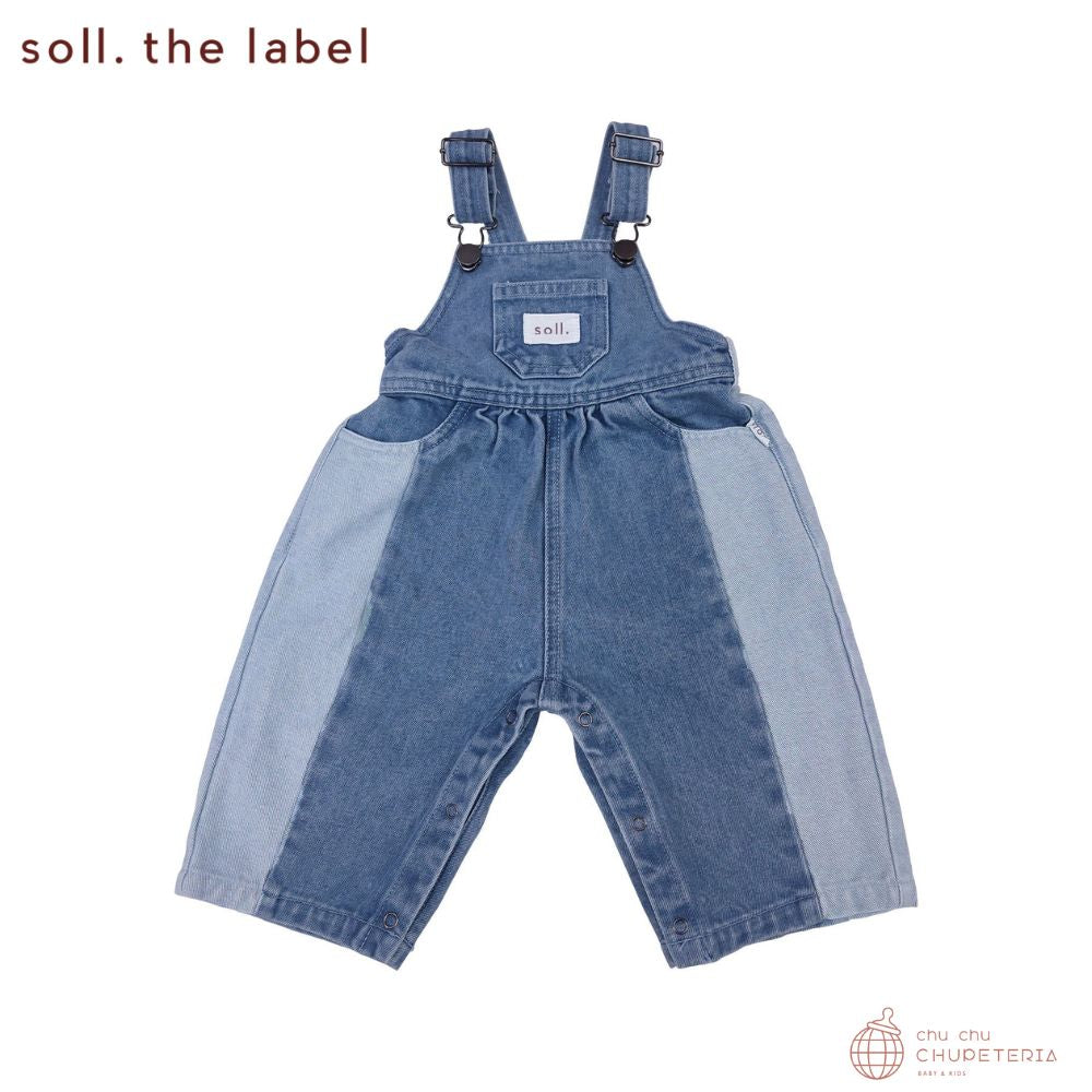soll. the label デニムオーバーオール サイズ2 soll. the label】Kids Two-Tone Denim Overalls – chu chu