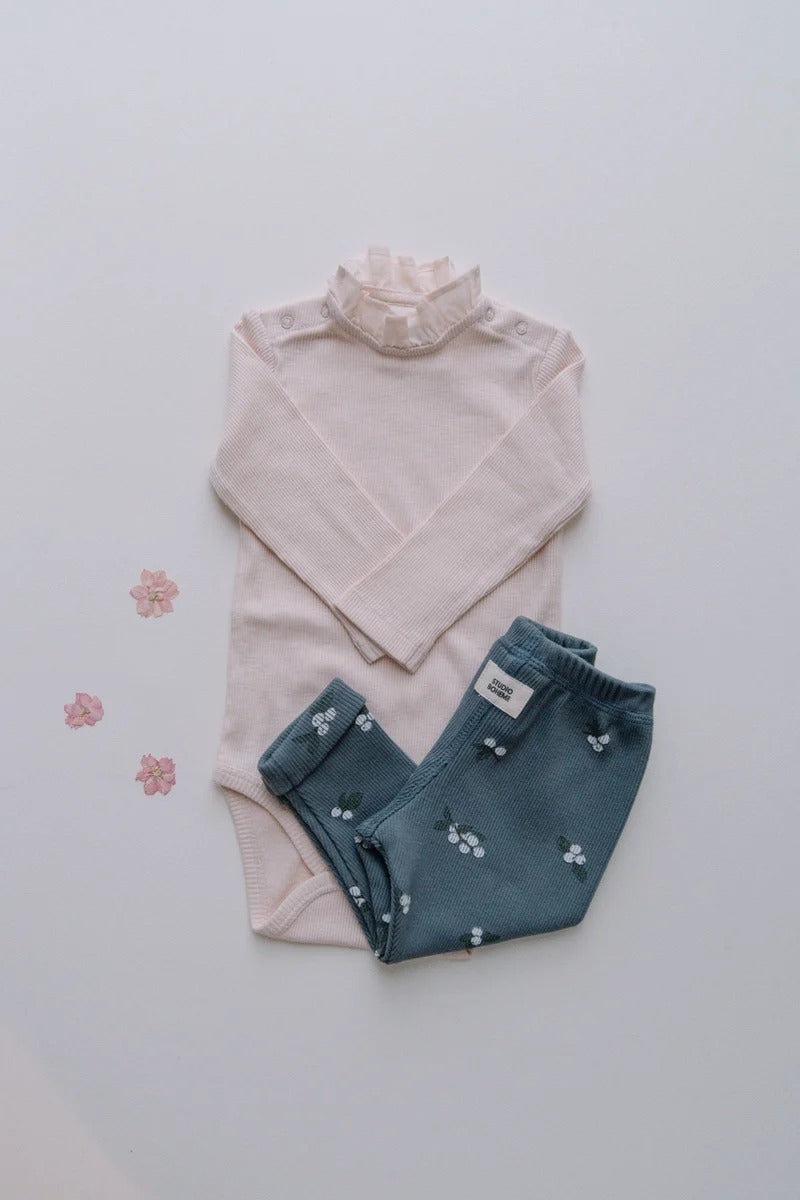 【STUDIO BOHEME】ROM POM LEGGINGS - BLUE / GUI (26AW Drop 2) _ chu chu CHUPETERIA