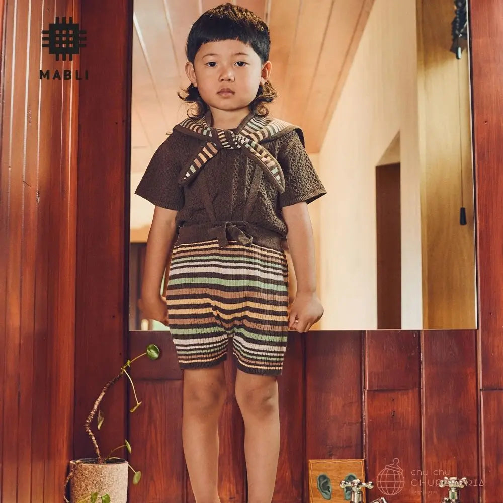 【MABLI】[26SS Drop2] CARAVAN SHORTS - TREE HOUSE STRIPE - chu chu CHUPETERIA