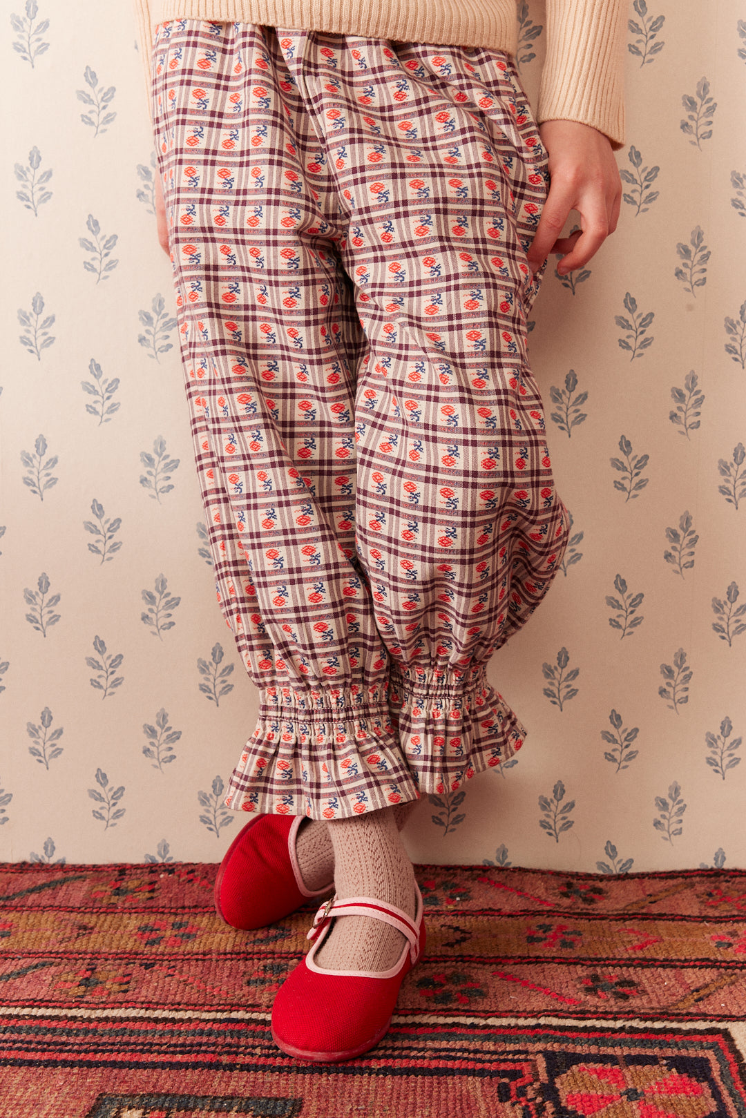 【hello Simone】Mirliton pants Camelia Check _ chu chu CHUPETERIA