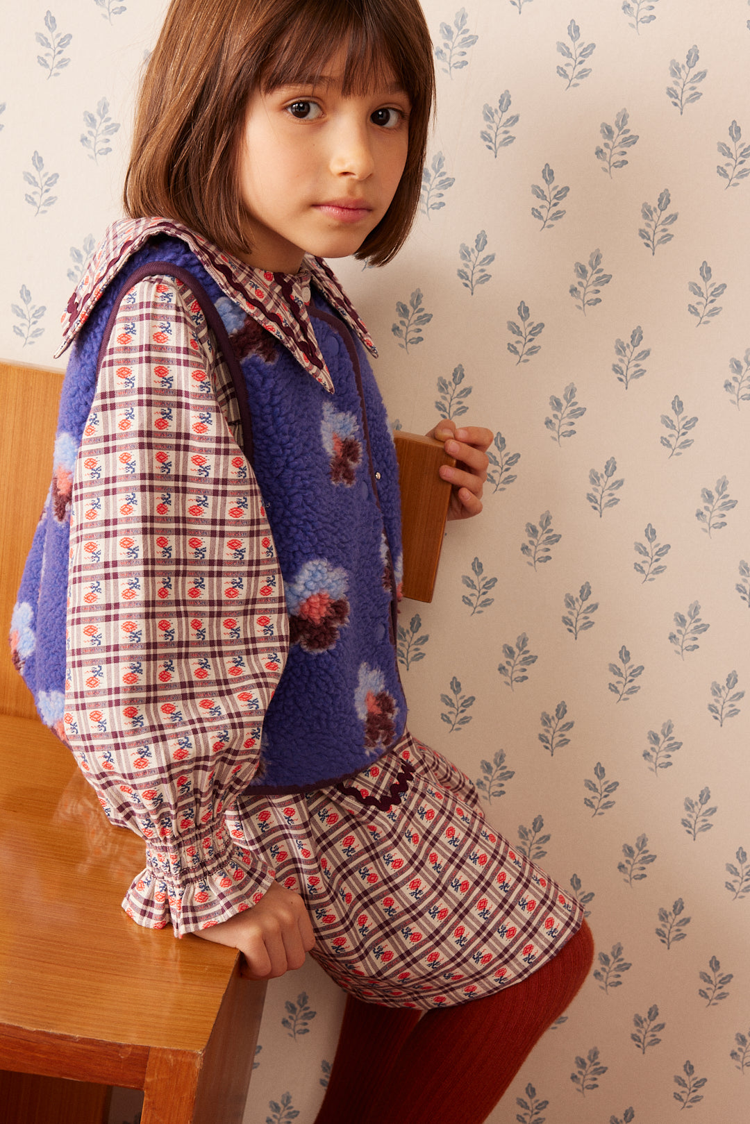 【hello Simone】Agatha dress Camelia Check _ chu chu CHUPETERIA