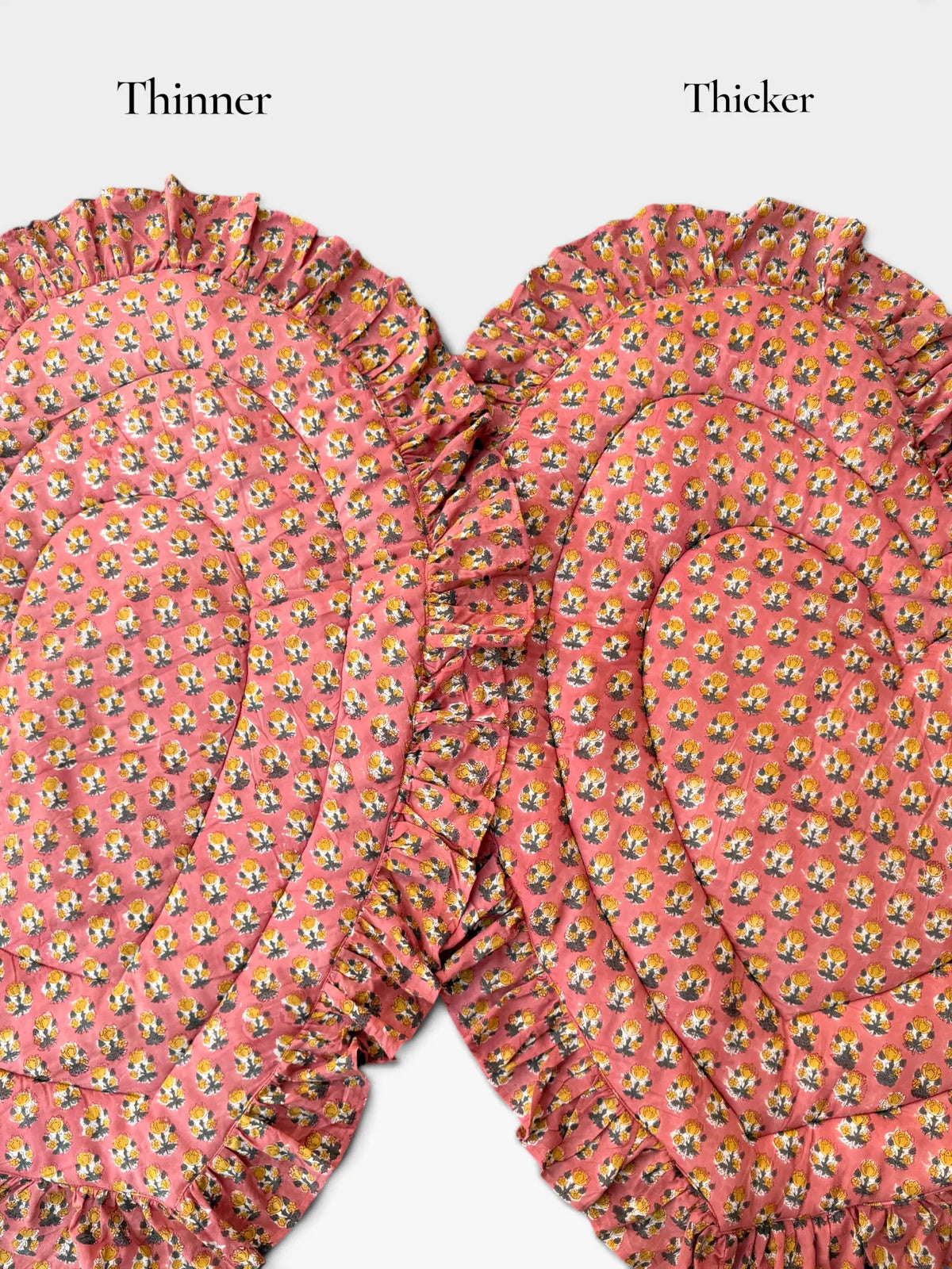 【saruche】 Baby Play Mat Heart Frill / Large - Vintage Coral _ chu chu CHUPETERIA