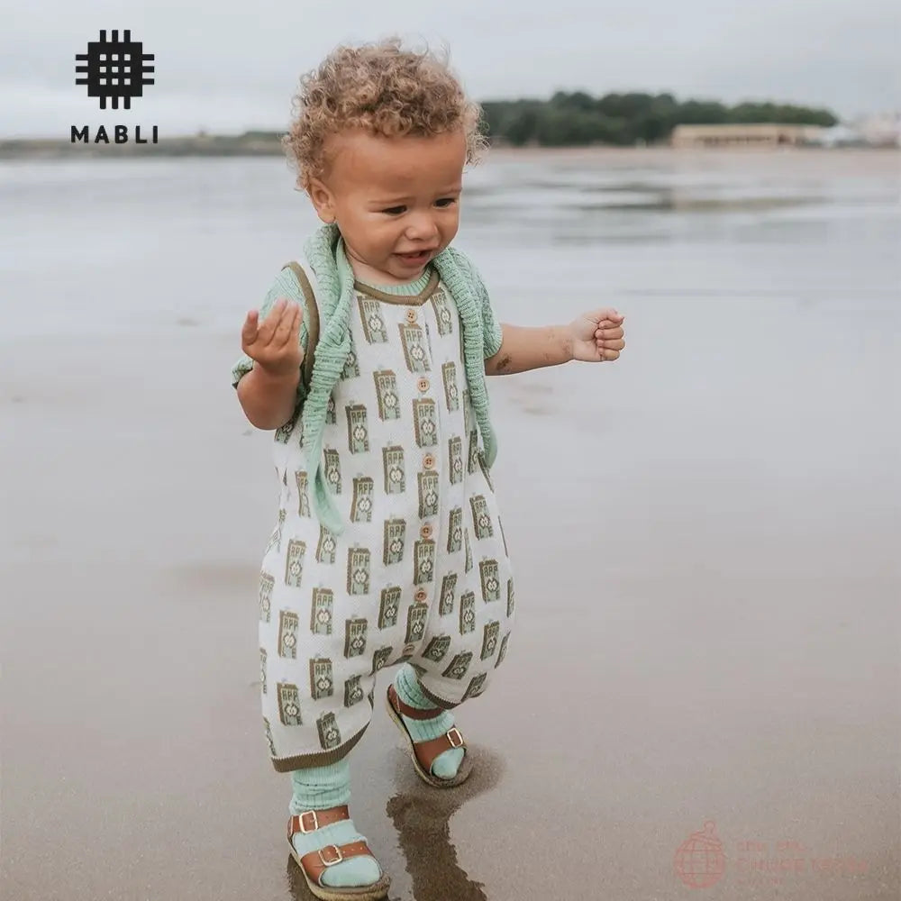 MABLI】[26SS Drop2] JUICE BOX ROMPER - GREEN APPLE - chu chu – chu