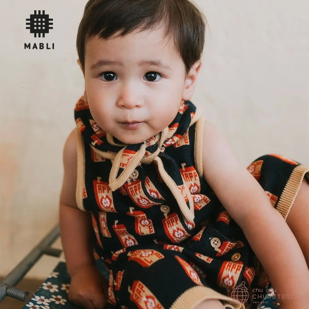 MABLI】[26SS Drop2] JUICE BOX ROMPER - RED APPLE - chu chu – chu