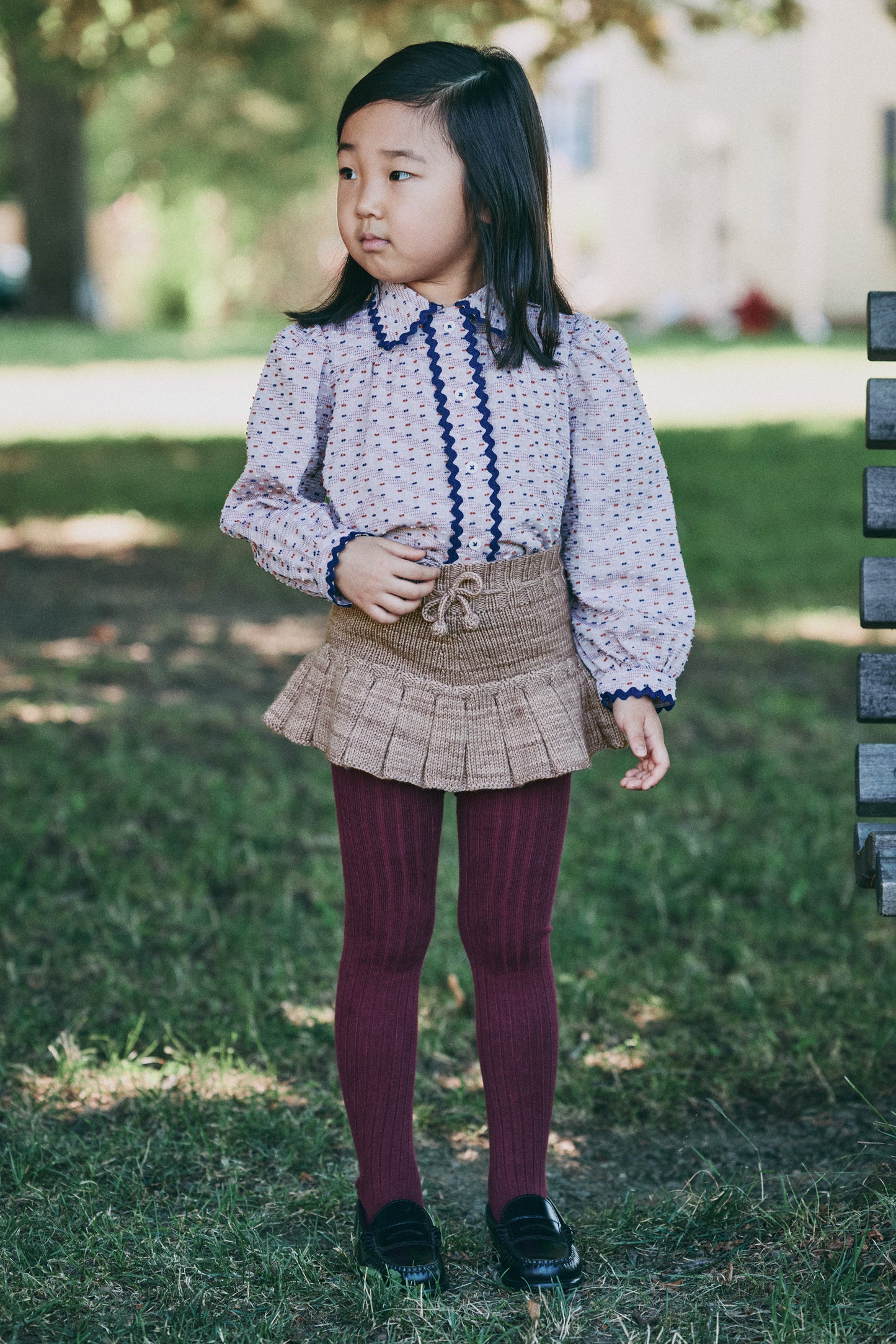 【Misha & Puff】SKATING POND SKIRT - TURTLEDOVE- 26FA Drop2 _ chu chu CHUPETERIA