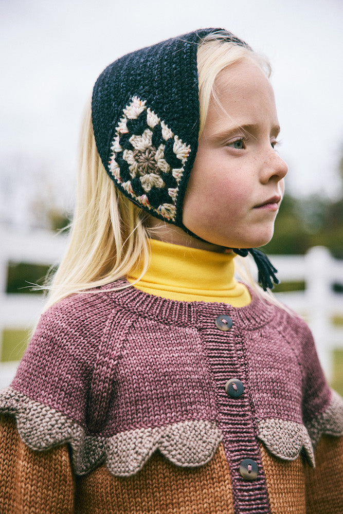 Misha & Puff】Scallop Yoke Cardigan - Rose Gold – chu chu