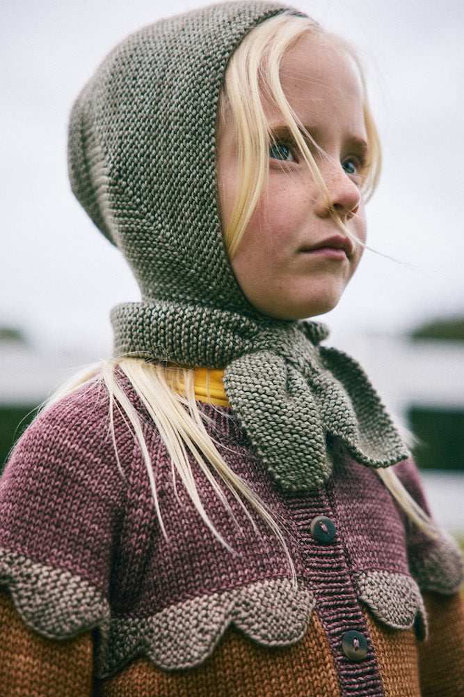 Misha & Puff】Scallop Yoke Cardigan - Rose Gold – chu chu