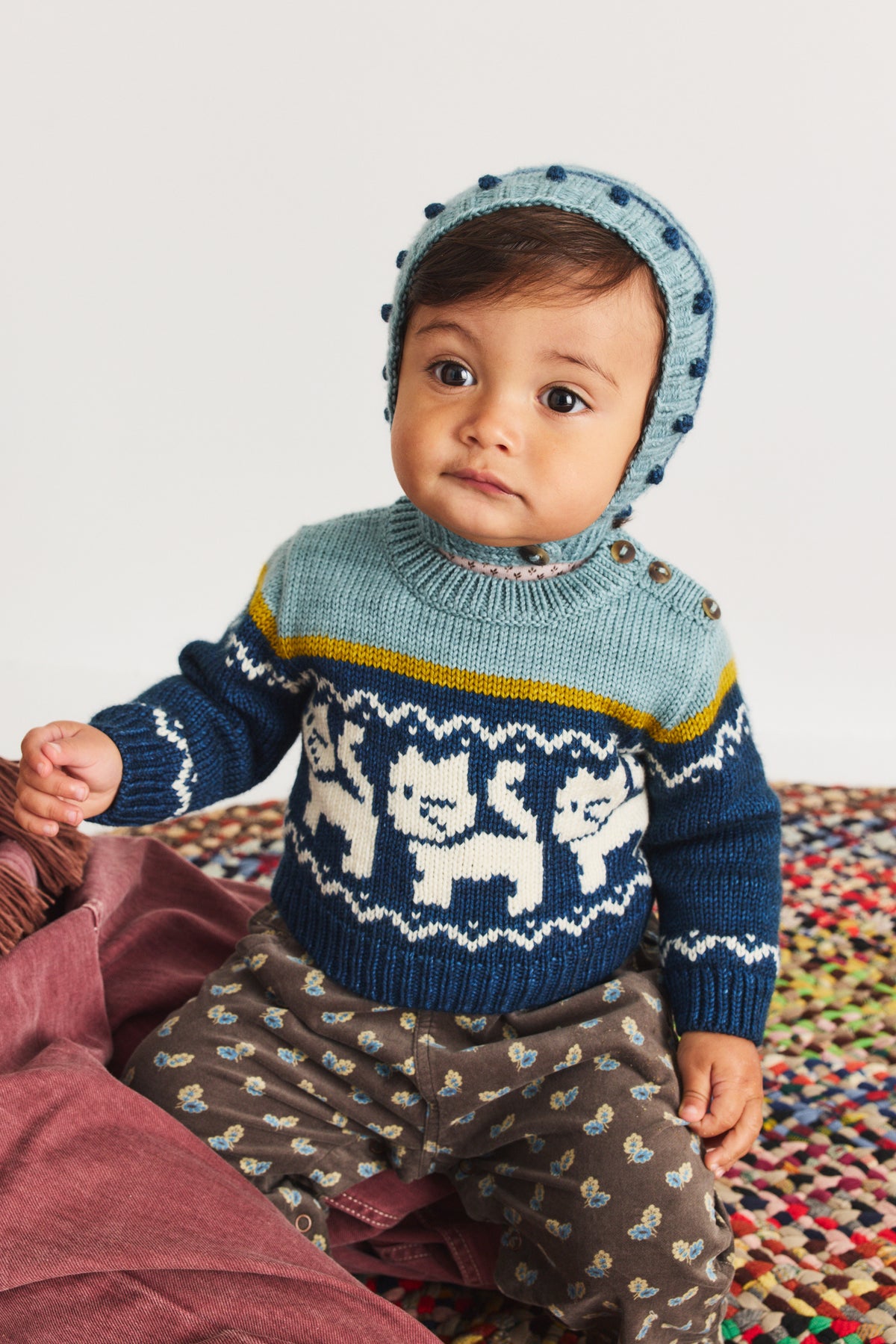 【Misha&Puff】Baby Zig Zag Bonnet - Slate - 26WI Drop1 _ chu chu CHUPETERIA