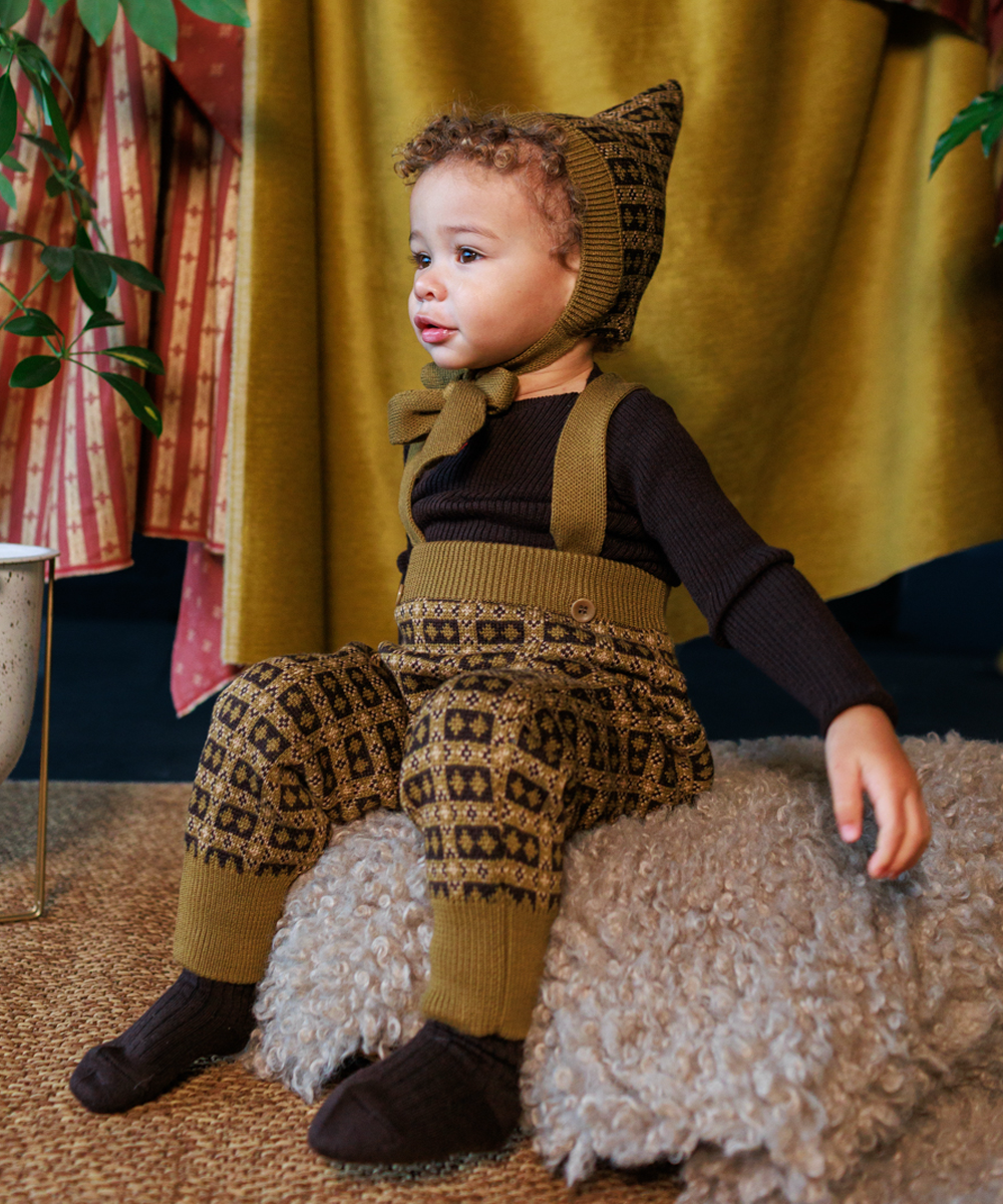 【MABLI】 Sylfaen Skinny Rib - Dark Chocolate _ chu chu CHUPETERIA