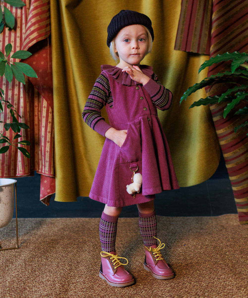 【MABLI】 Cassie Skinny Rib - Damson Stripe _ chu chu CHUPETERIA