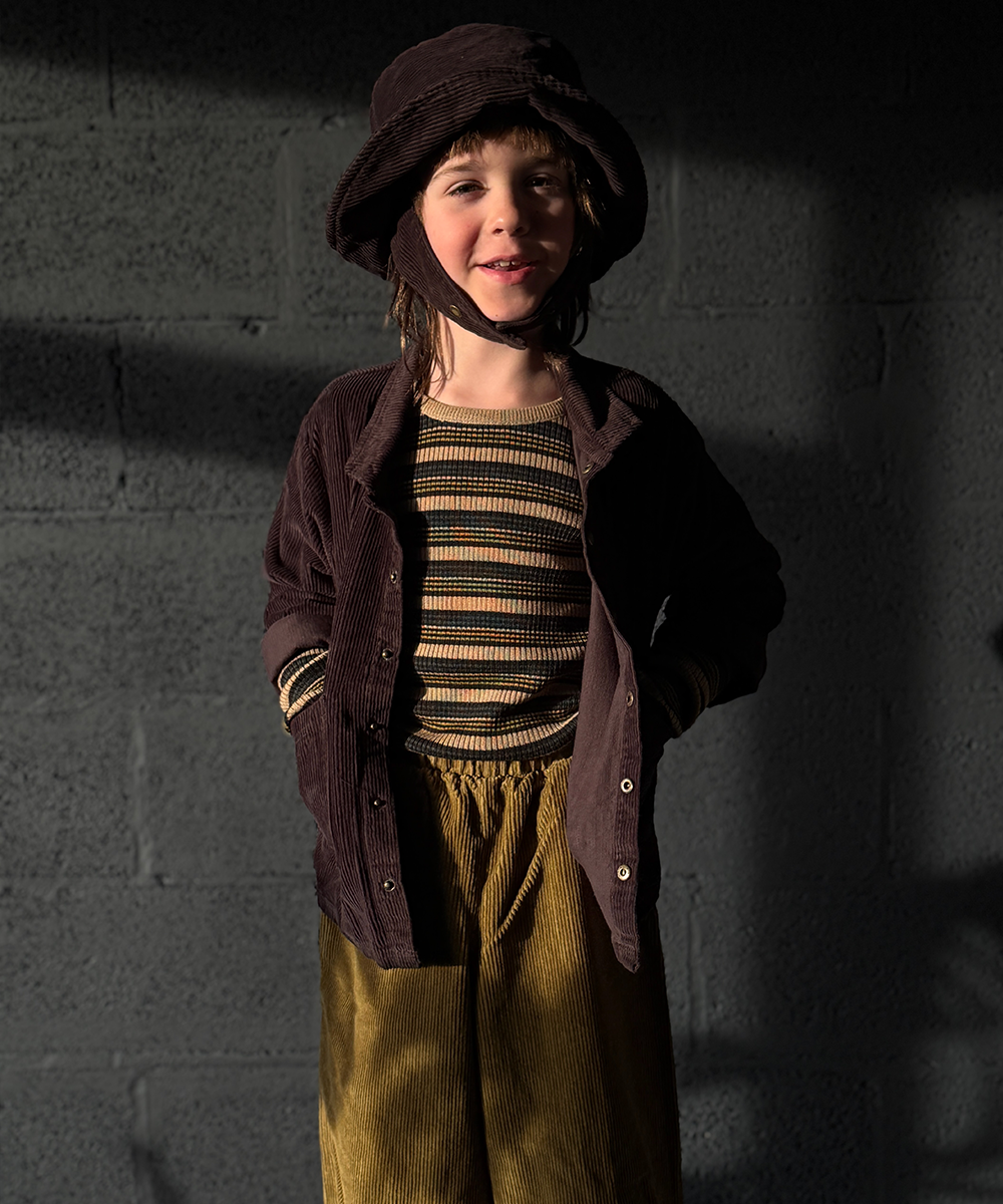 【MABLI】 Seilio Skinny Rib - Biscotti Stripe _ chu chu CHUPETERIA