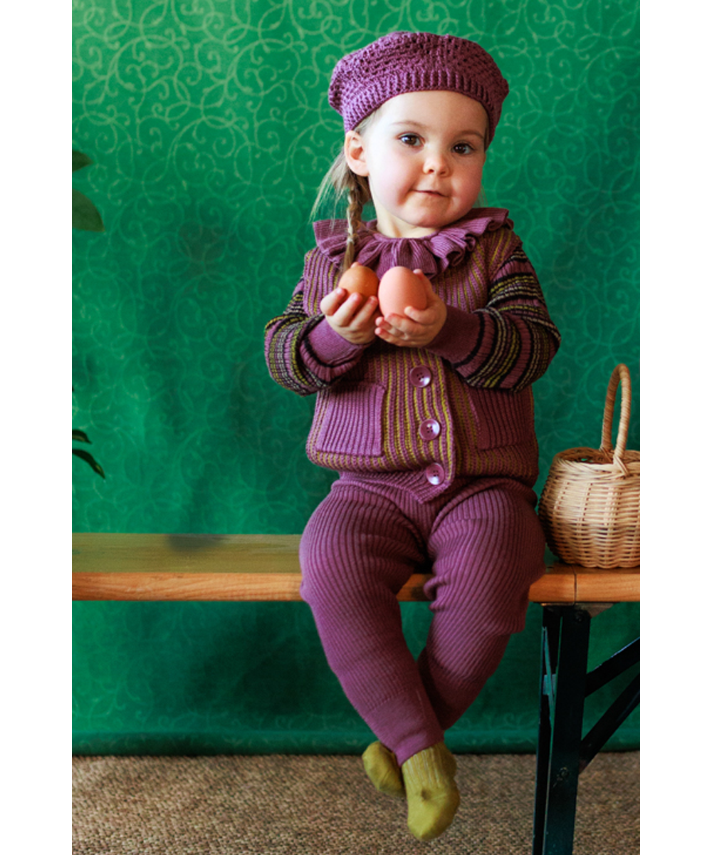 【MABLI】 Cassie Skinny Rib - Damson Stripe _ chu chu CHUPETERIA
