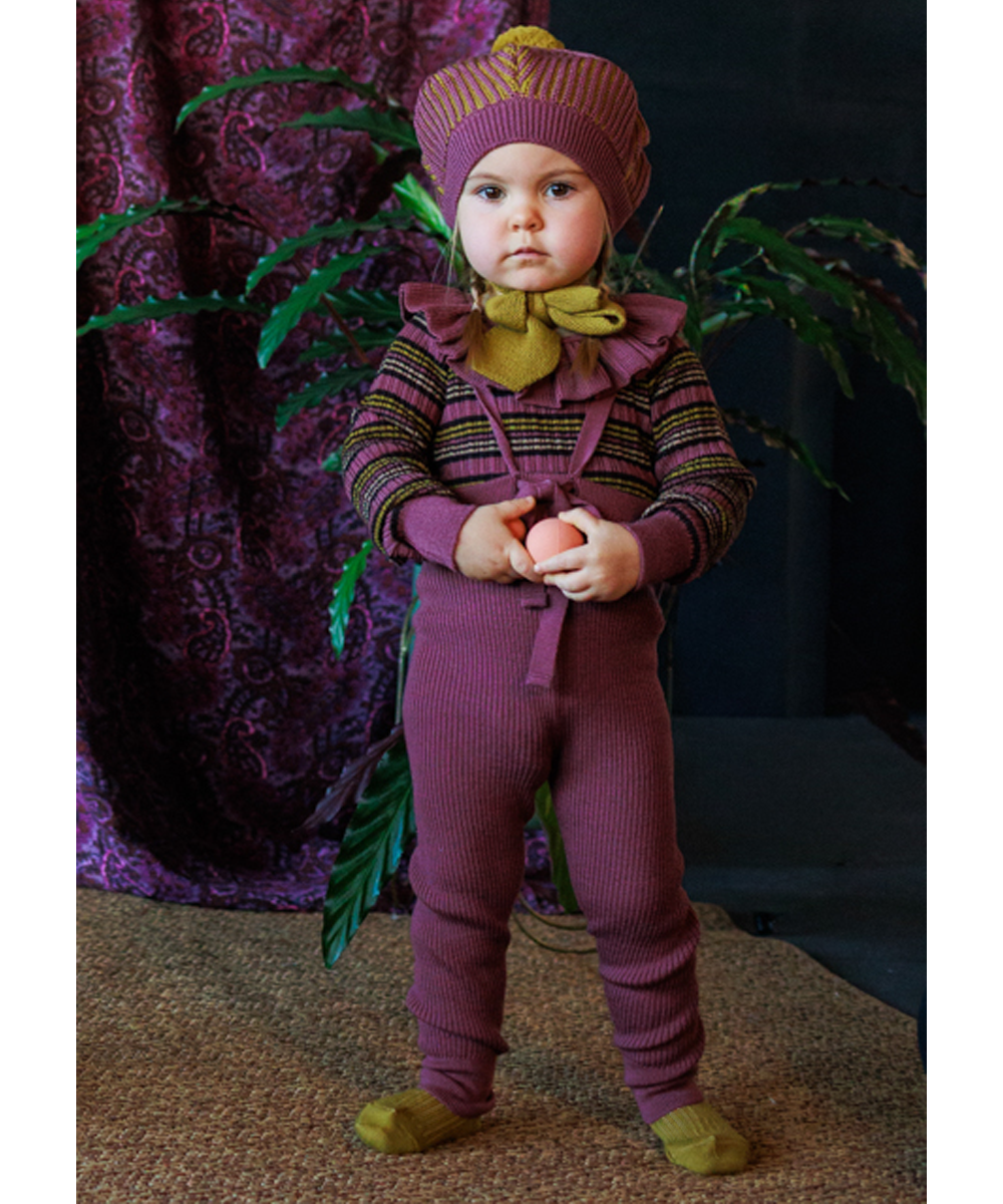 【MABLI】 Cassie Skinny Rib - Damson Stripe _ chu chu CHUPETERIA