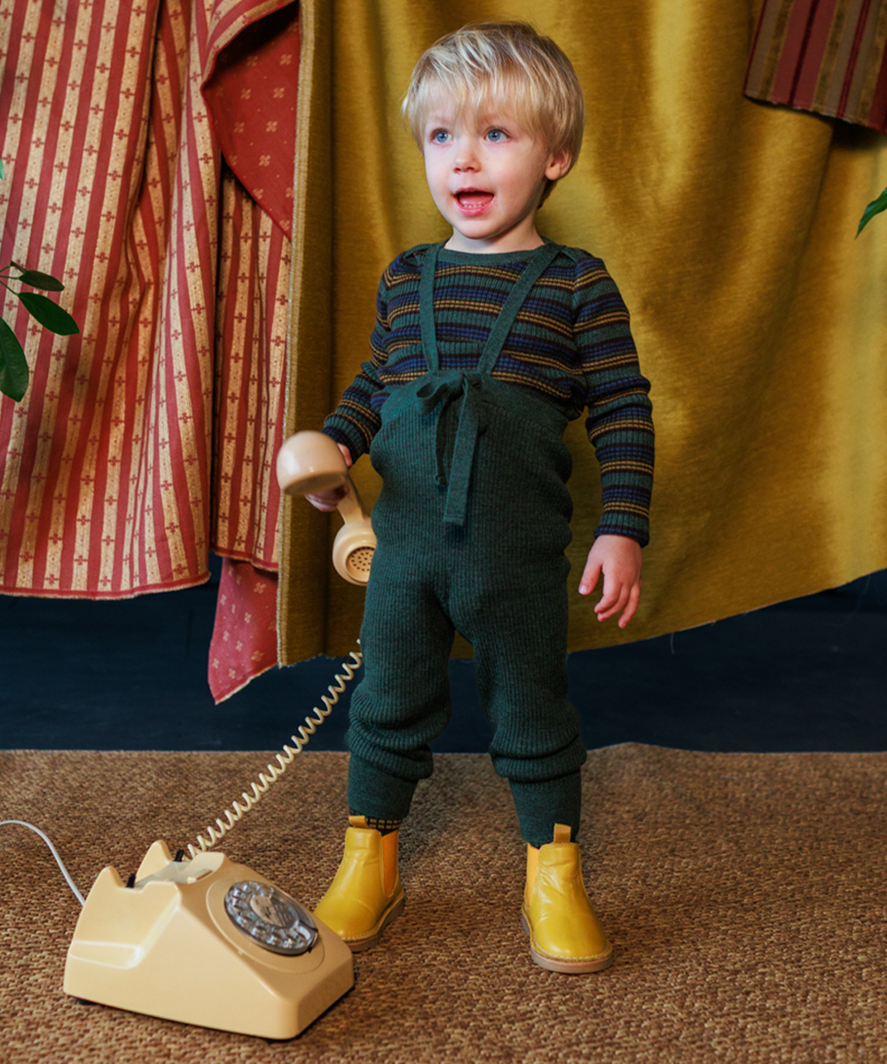 【MABLI】 Sylfaen Skinny Rib - Pine Stripe _ chu chu CHUPETERIA