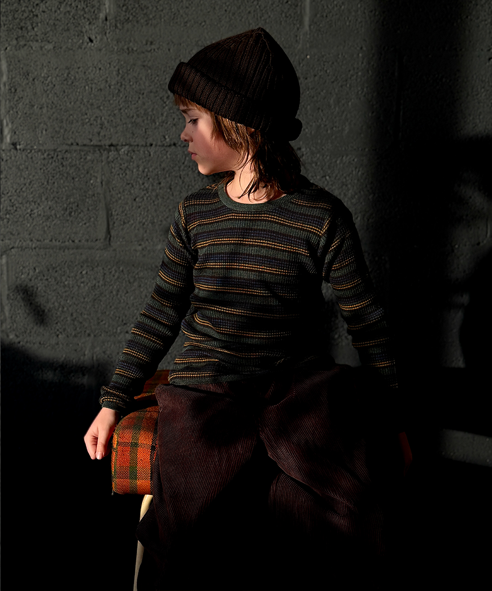 【MABLI】 Seilio Skinny Rib - Pine Stripe _ chu chu CHUPETERIA
