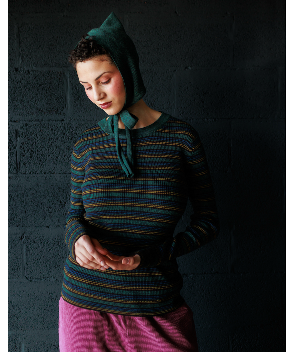 【MABLI】 Seilio Skinny Rib - Pine Stripe (Adult) _ chu chu CHUPETERIA