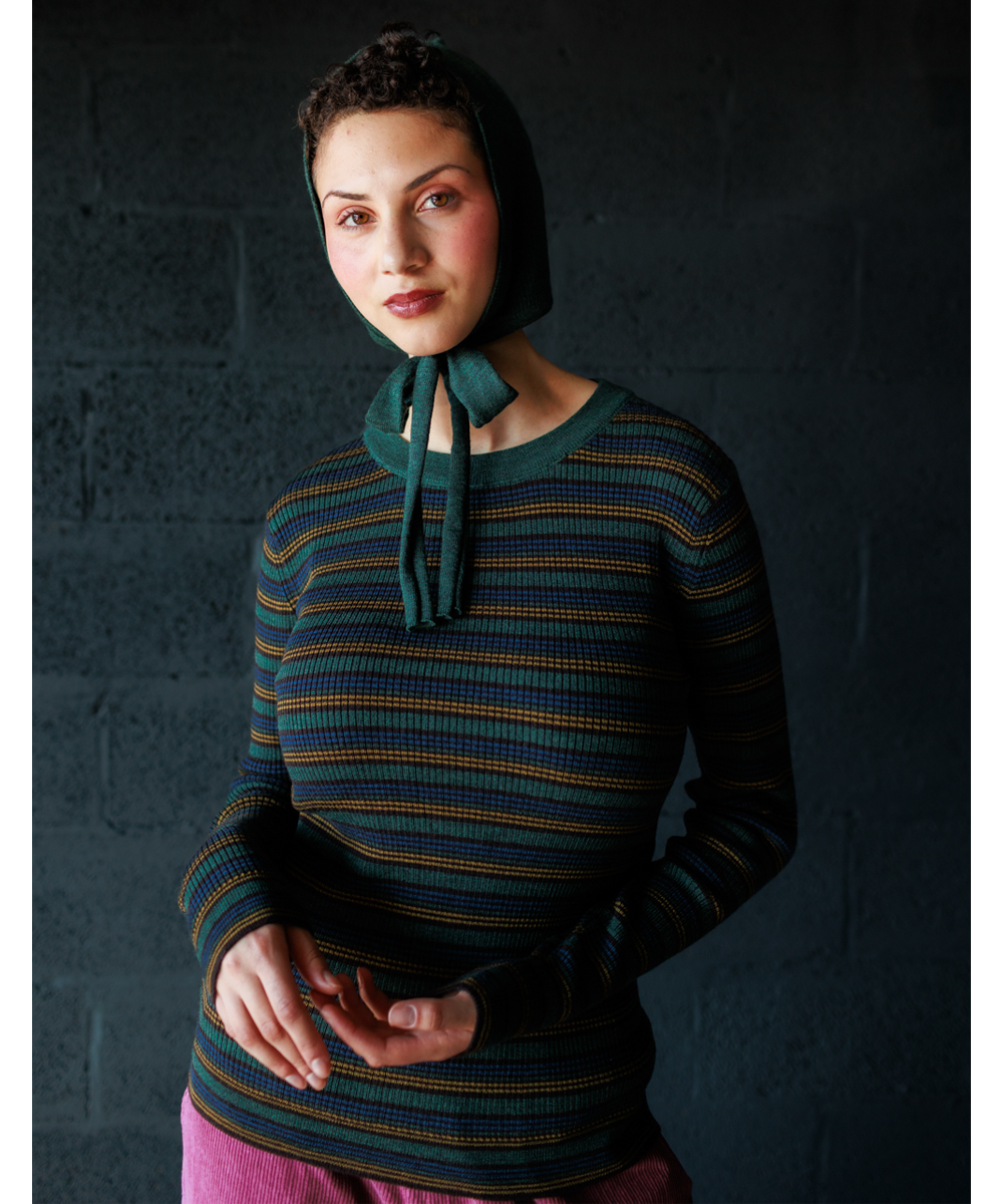 【MABLI】 Seilio Skinny Rib - Pine Stripe (Adult) _ chu chu CHUPETERIA