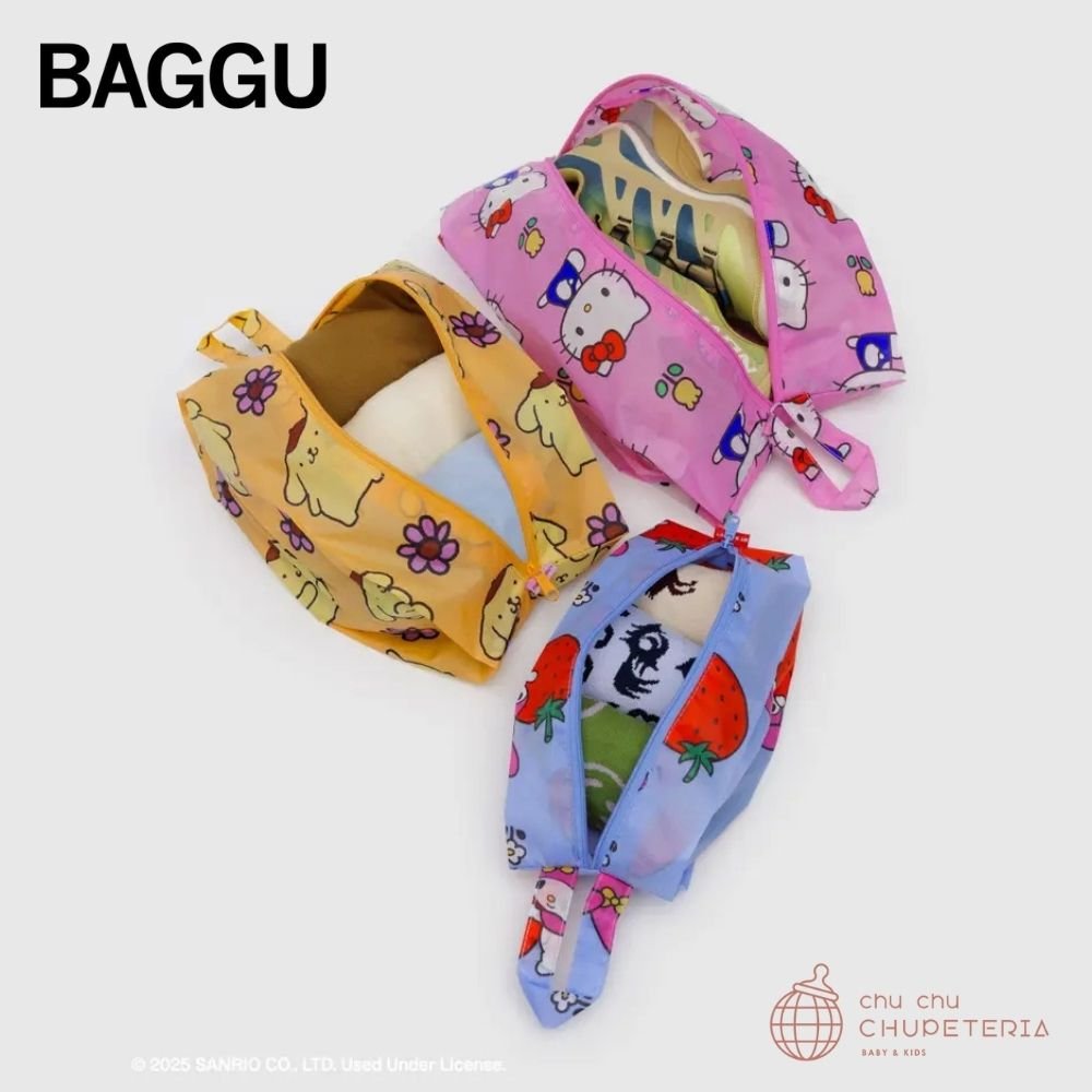 【BAGGU】3D Zip Sets - Hello Kitty and Friends Florals _2 _ chu chu CHUPETERIA