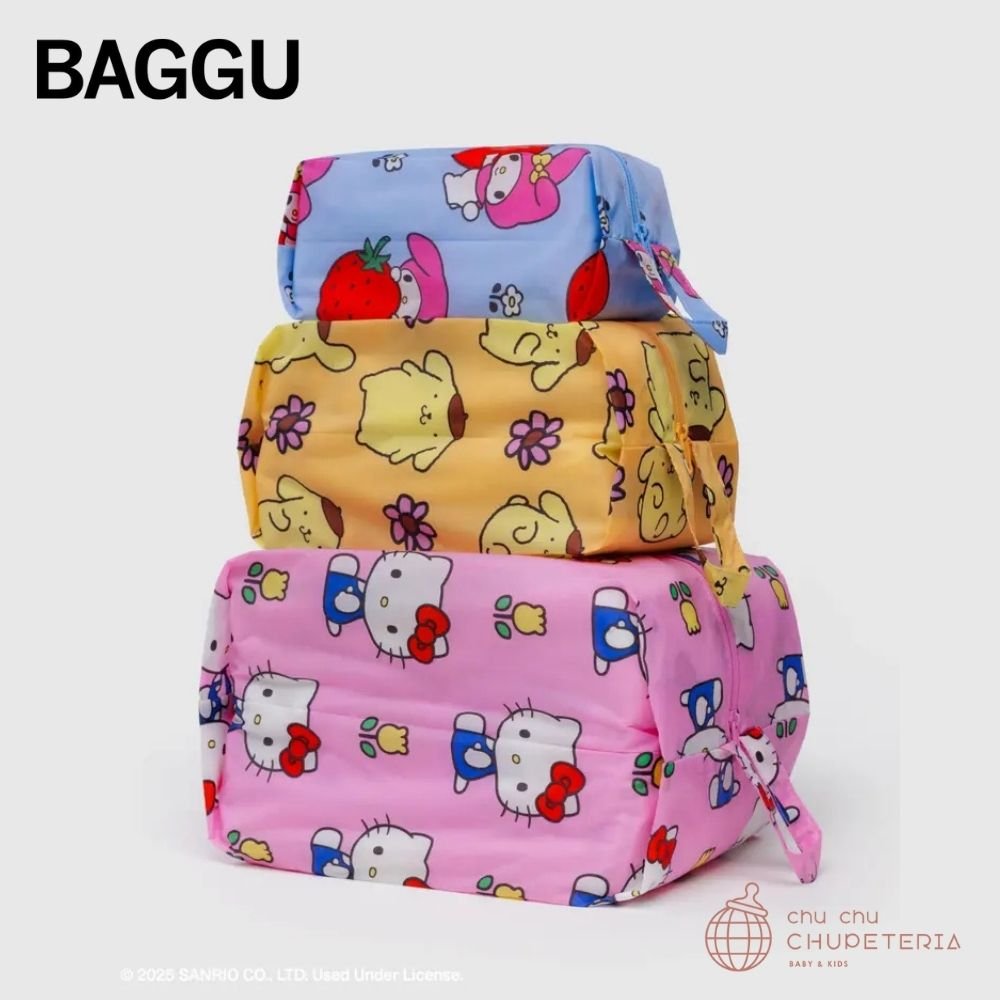 【BAGGU】3D Zip Sets - Hello Kitty and Friends Florals _1 _ chu chu CHUPETERIA