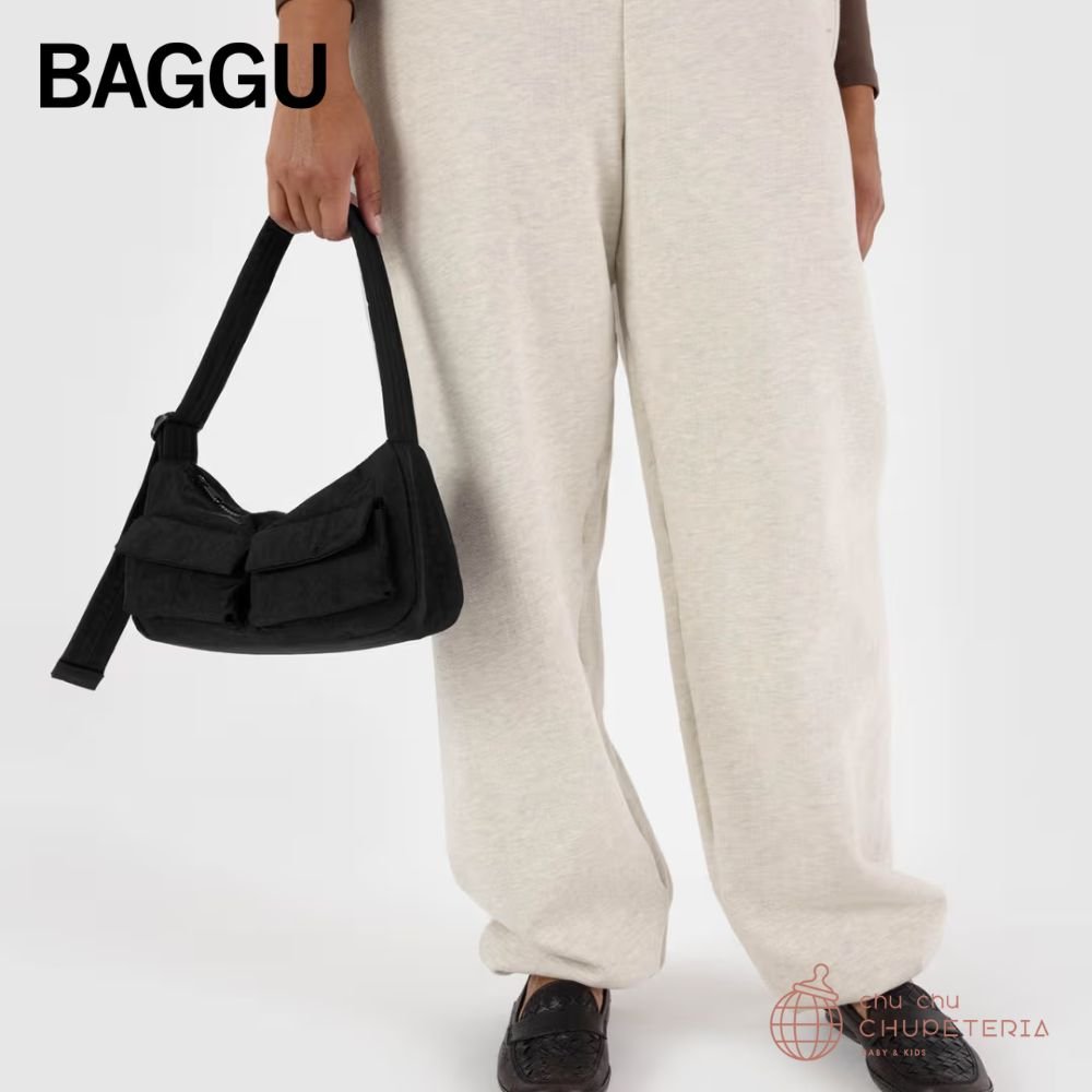 【BAGGU】Cargo Shoulder Bag - Black _2 _ chu chu CHUPETERIA
