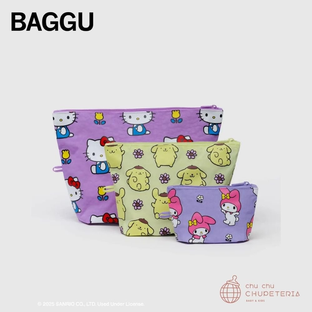 【BAGGU】Go Pouch Set - Hello Kitty and Friends Florals _1 _ chu chu CHUPETERIA