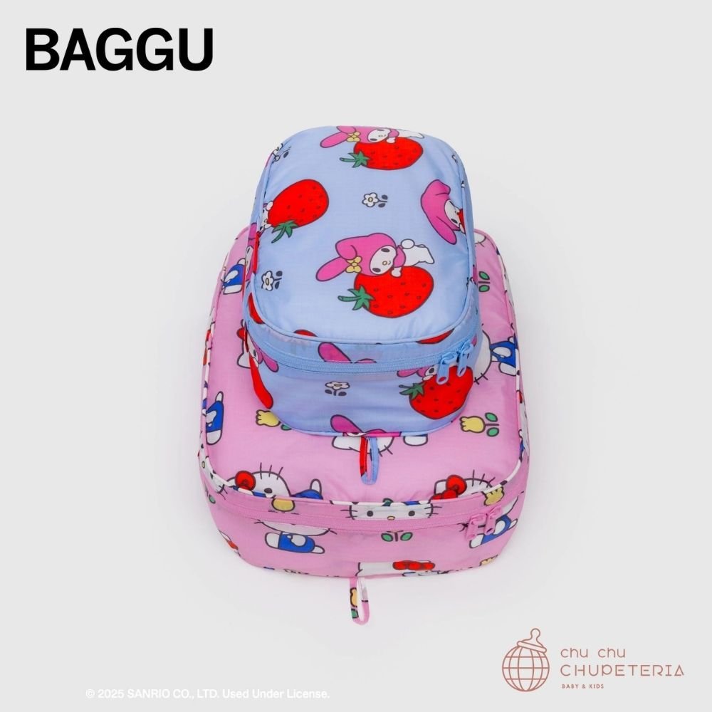 【BAGGU】Packing Cube Set - Hello Kitty and Friends Florals _1 _ chu chu CHUPETERIA