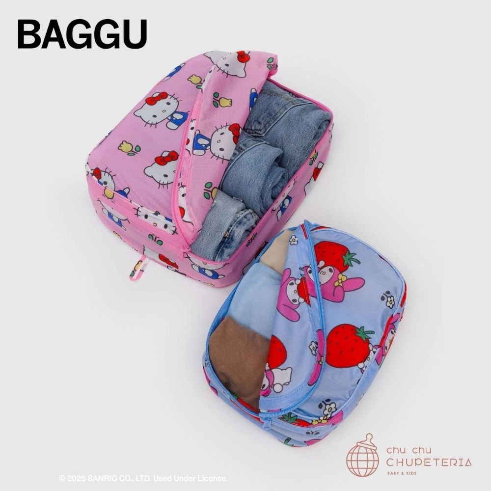 【BAGGU】Packing Cube Set - Hello Kitty and Friends Florals _2 _ chu chu CHUPETERIA