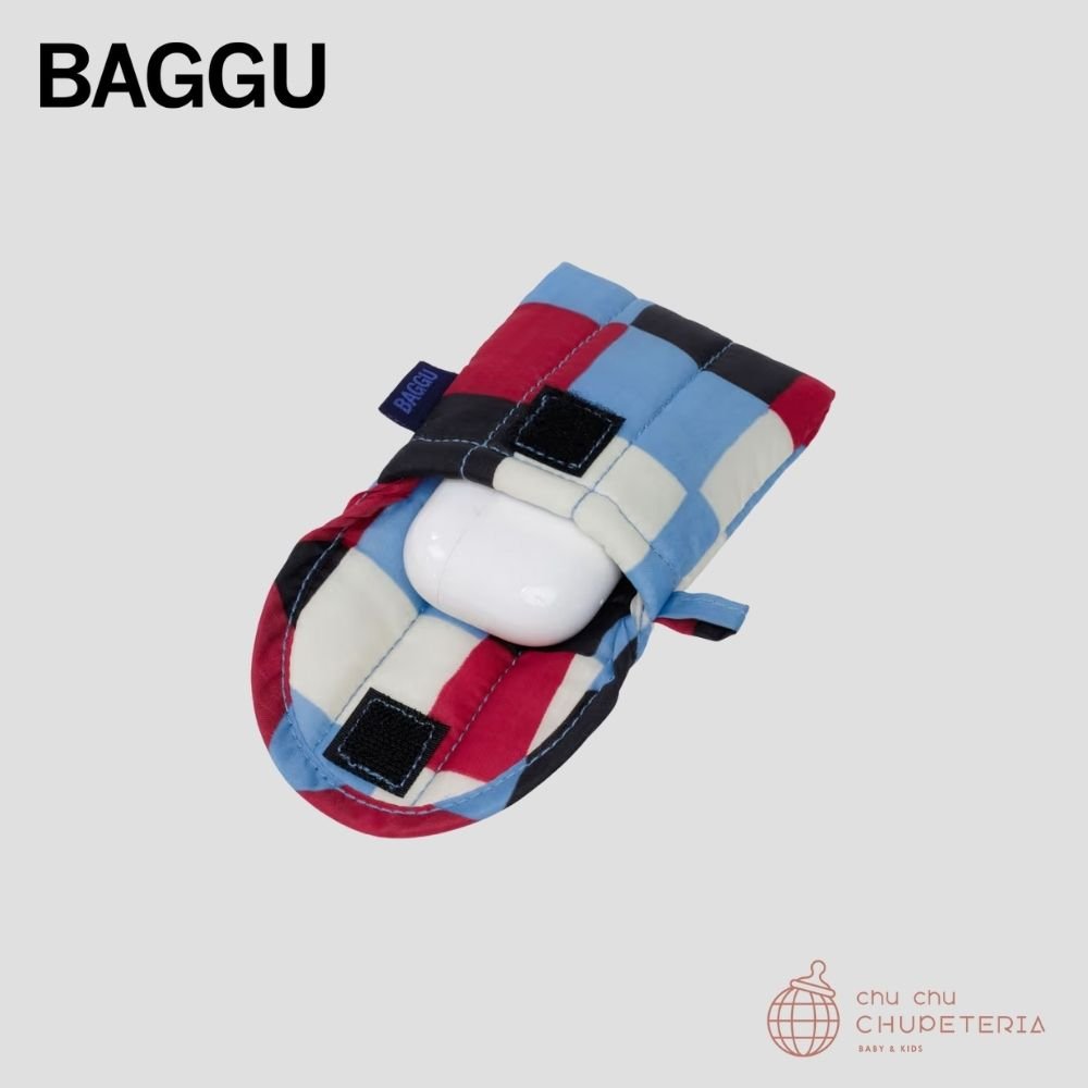 【BAGGU】Puffy Earbuds Case - Painted Check _2 _ chu chu CHUPETERIA