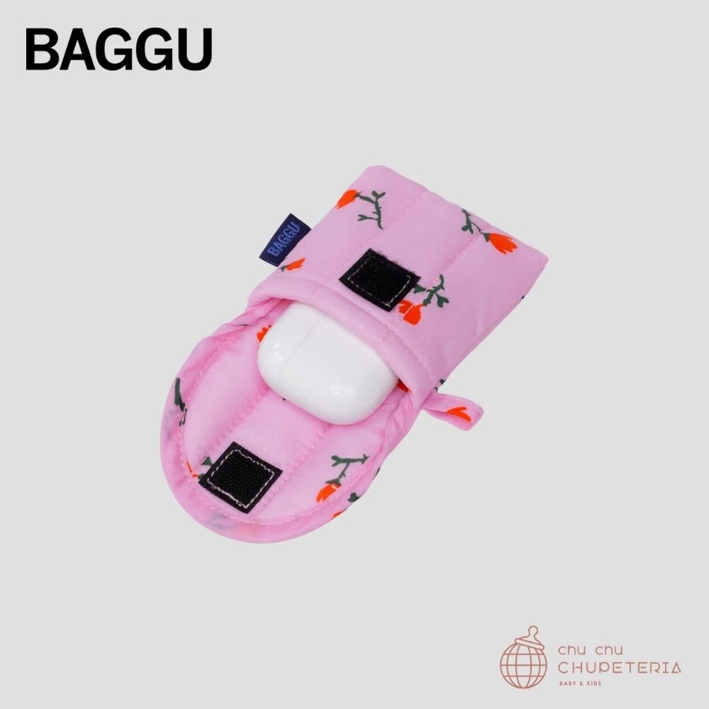 【BAGGU】Puffy Earbuds Case - Painted Wildflower _2 _ chu chu CHUPETERIA
