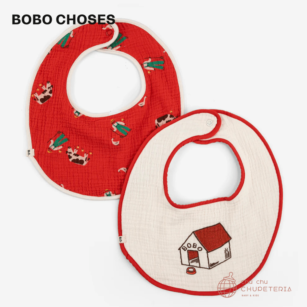【BOBO CHOSES】[Drop 1] [BABY] Adventure Farm bib set x2 (26SS) _1 _ chu chu CHUPETERIA