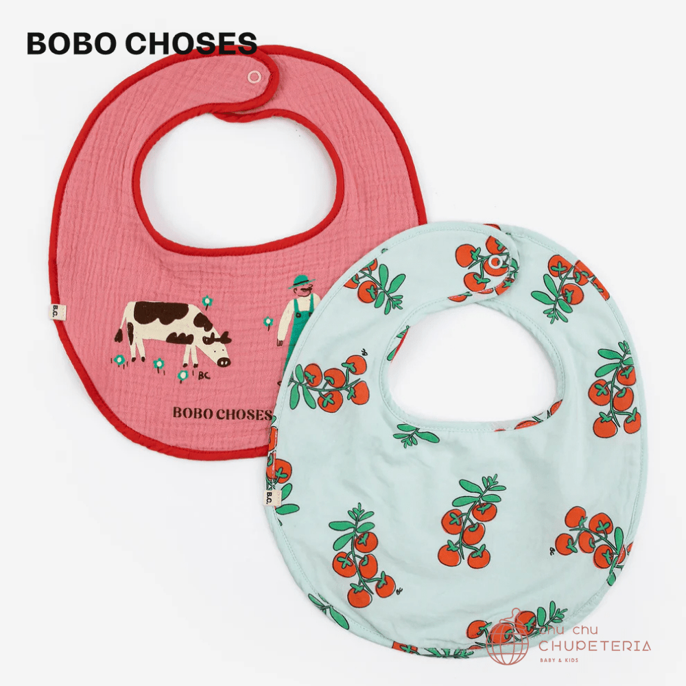【BOBO CHOSES】[Drop 1] [BABY] Juicy Tomatoes bib set x2 (26SS) _1 _ chu chu CHUPETERIA