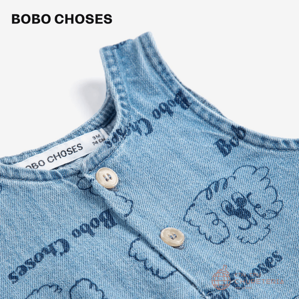 【BOBO CHOSES】[Drop 1] [BABY] Pickles The Dog all over denim playsuit (26SS) _2 _ chu chu CHUPETERIA