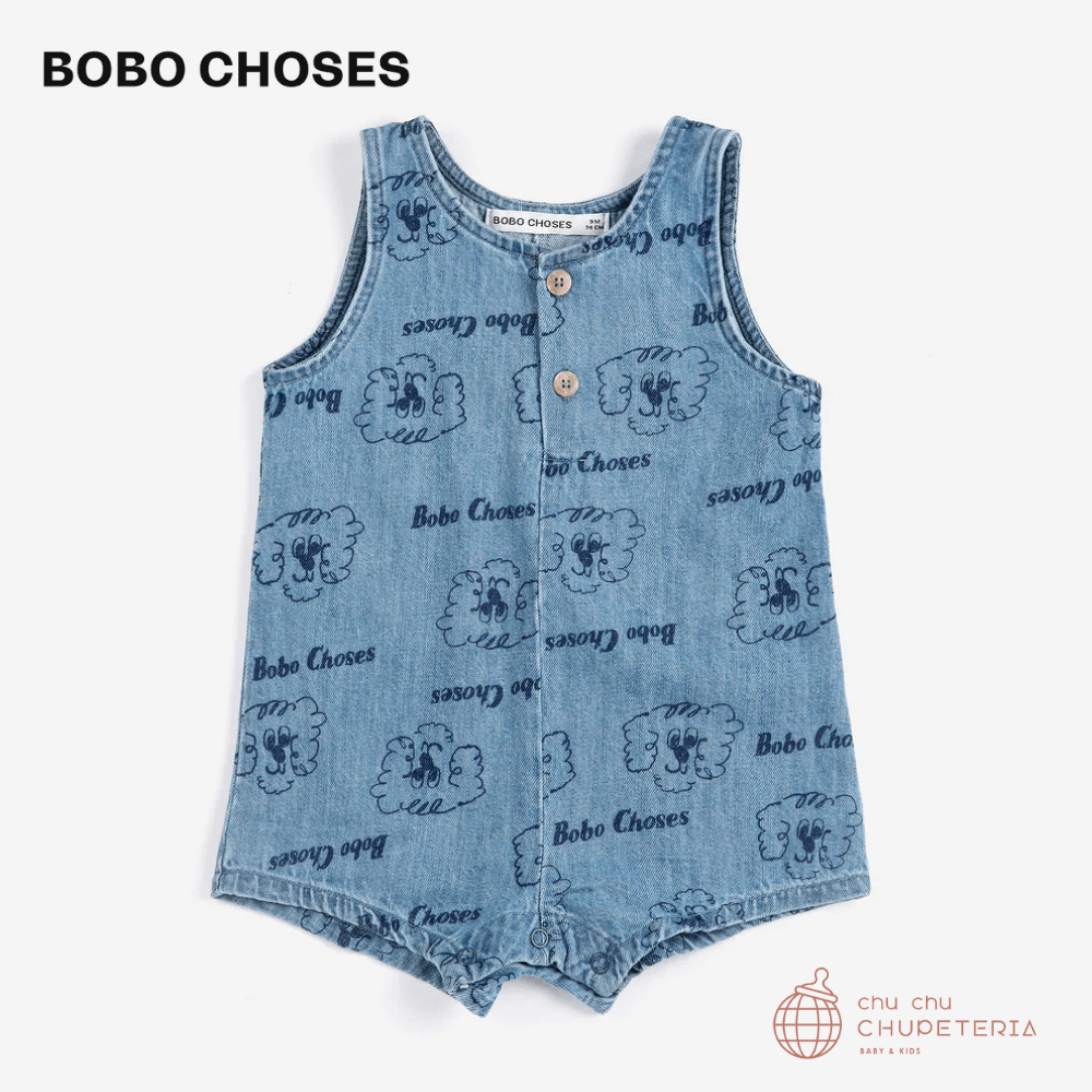【BOBO CHOSES】[Drop 1] [BABY] Pickles The Dog all over denim playsuit (26SS) _1 _ chu chu CHUPETERIA