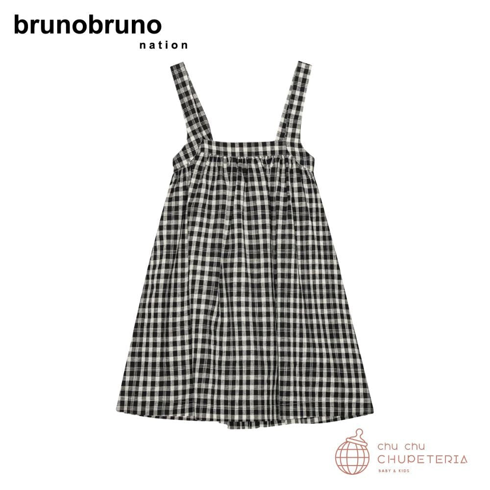 【brunobruno】Emily Check Dress - Jet Black Check (26SS) _1 _ chu chu CHUPETERIA