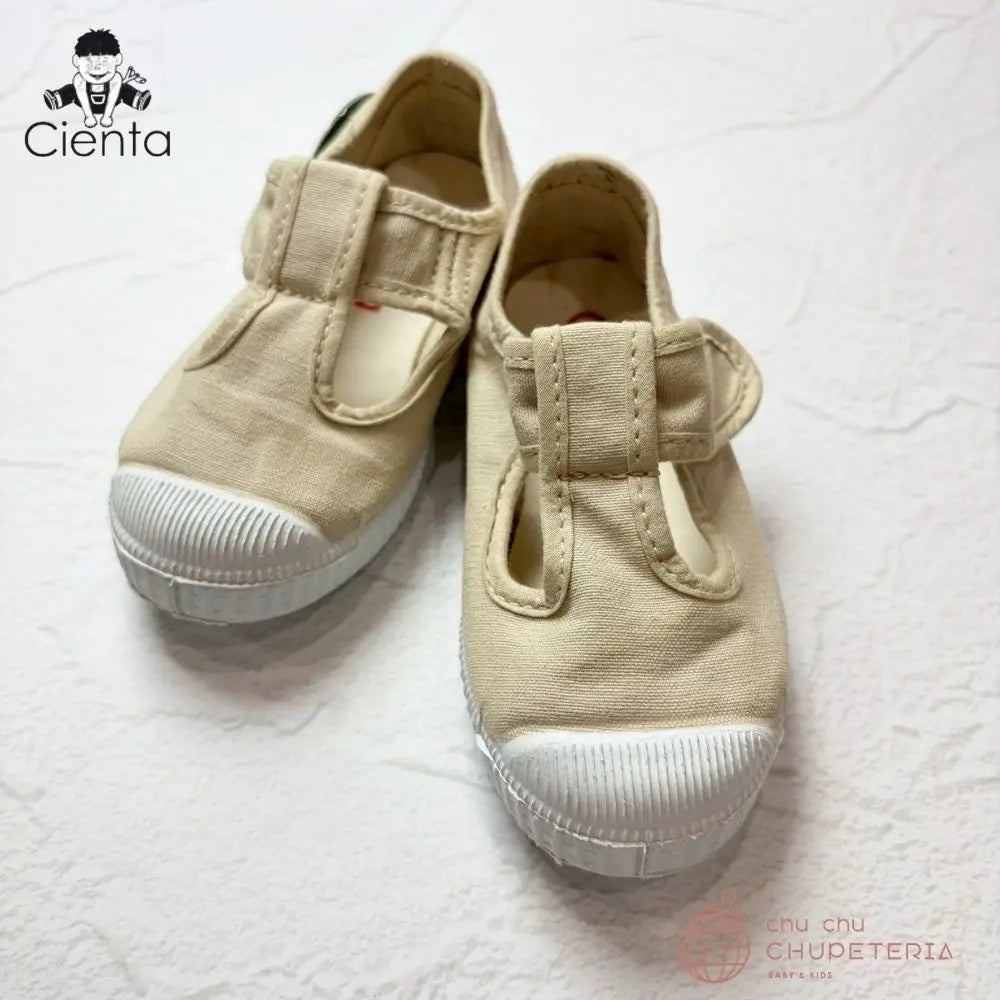 ｟3/31まで送料無料｠【CIENTA】T - Strap Shoes - 77997 Sand _2 _ chu chu CHUPETERIA
