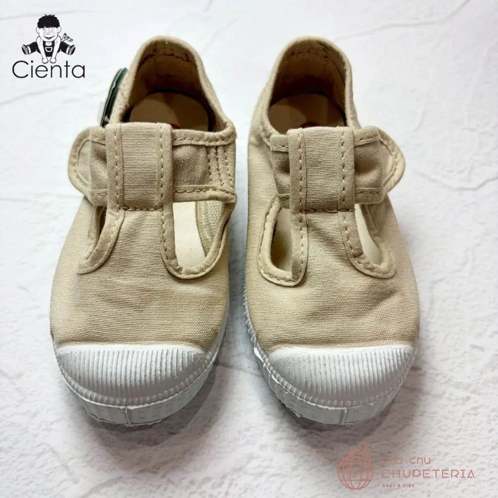｟3/31まで送料無料｠【CIENTA】T - Strap Shoes - 77997 Sand _1 _ chu chu CHUPETERIA