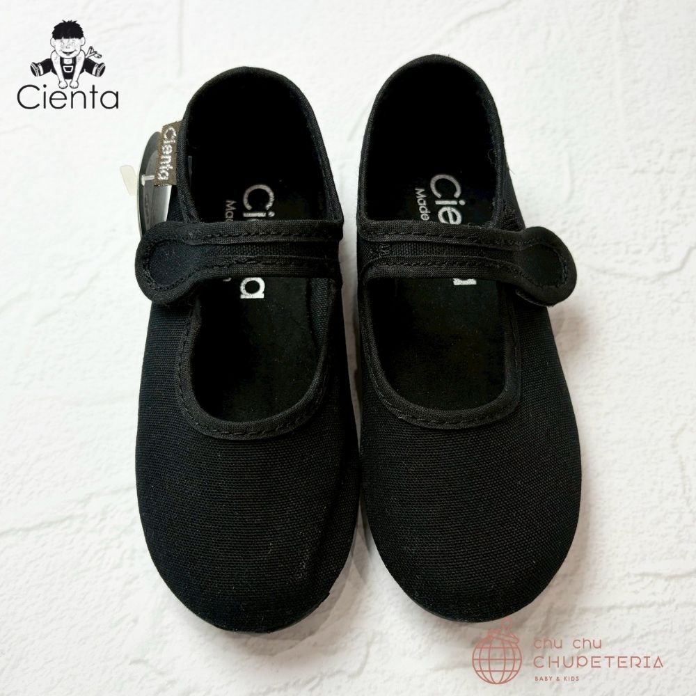 ｟3/31まで送料無料｠【CIENTA】Velcro Ballet Shoes - A500 Negro _1 _ chu chu CHUPETERIA