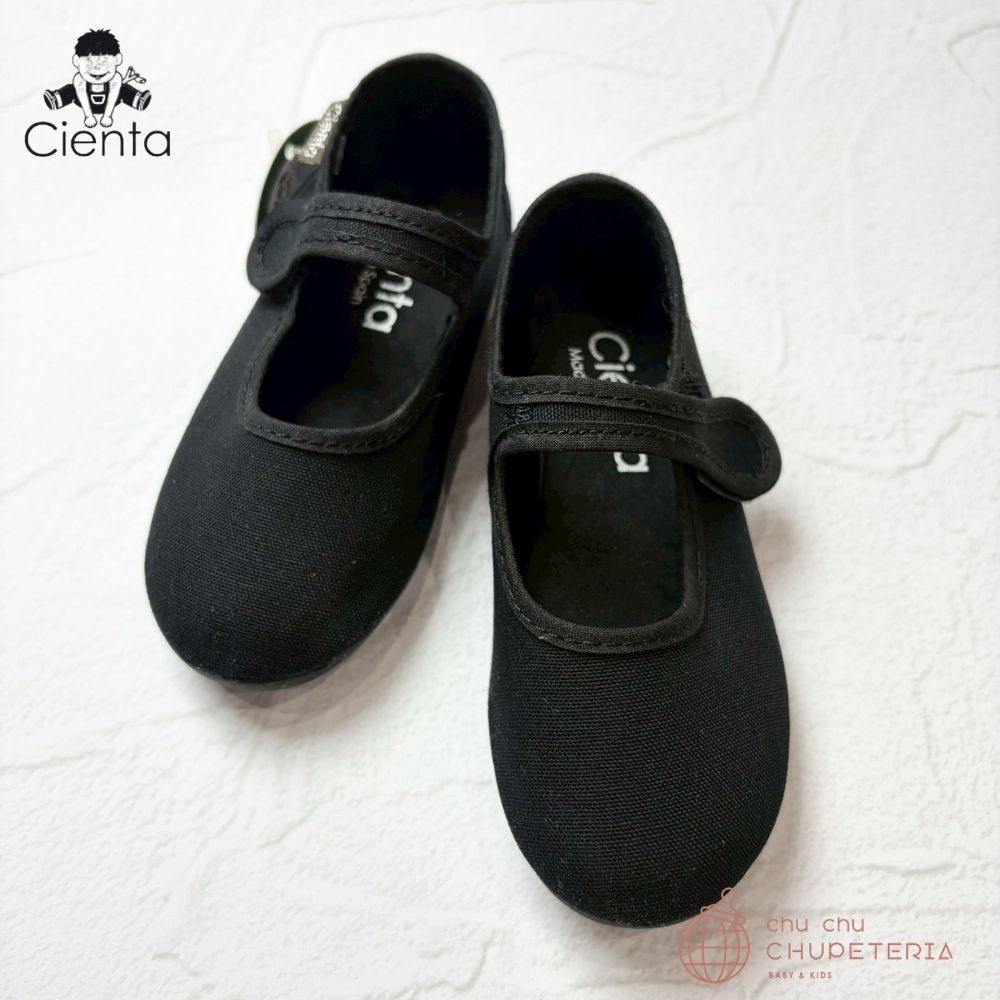 ｟3/31まで送料無料｠【CIENTA】Velcro Ballet Shoes - A500 Negro _2 _ chu chu CHUPETERIA