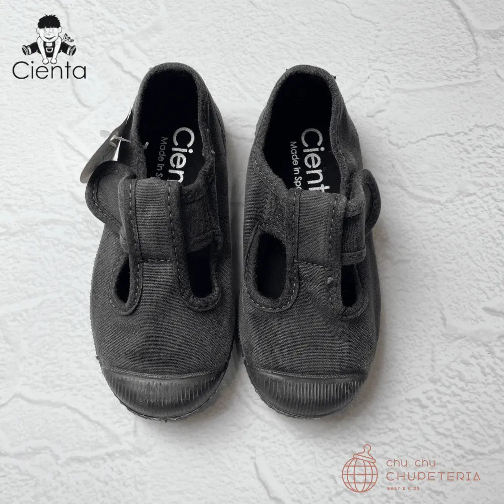 【CIENTA】T - Strap Shoes - N77777 ムラ染 NEGRO _2 _ chu chu CHUPETERIA