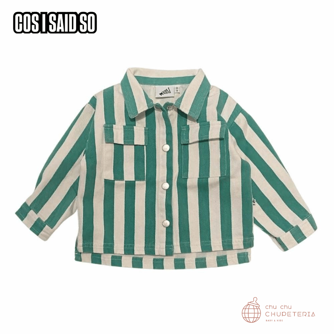 【COS I SAID SO】BOLD STRIPE DENIM WORKER JACKET _1 _ chu chu CHUPETERIA