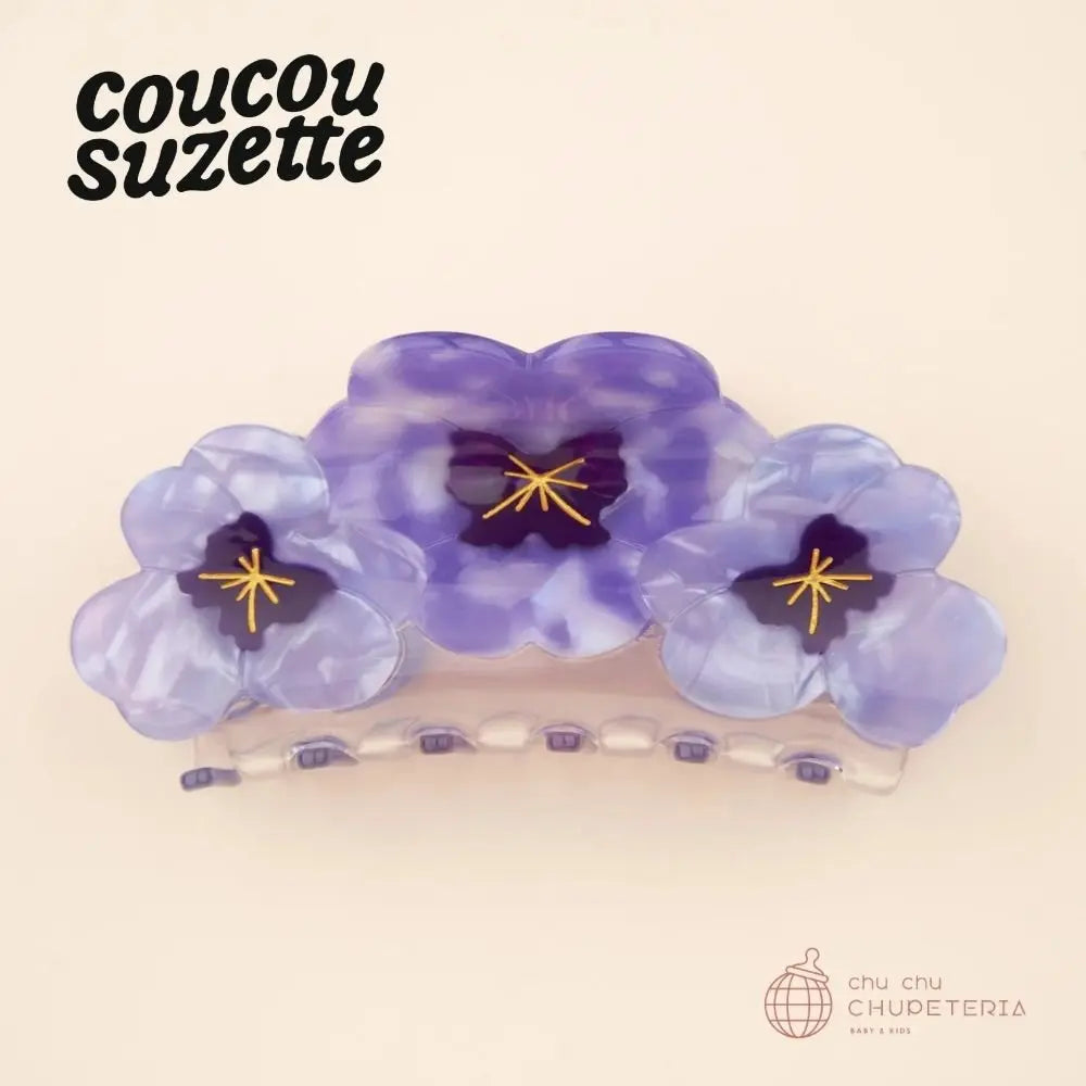 【Coucou Suzette】Trio Pansies Hair Claw _1 _ chu chu CHUPETERIA
