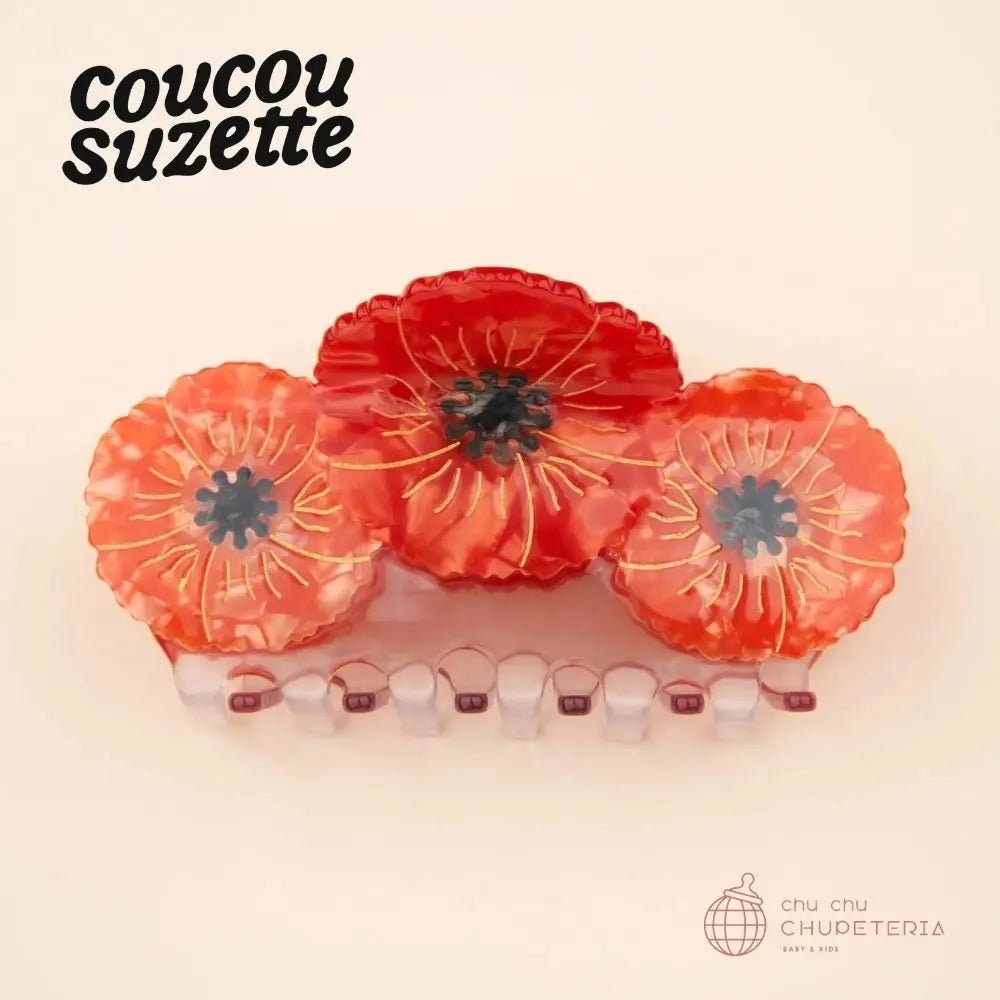 【Coucou Suzette】Trio Poppies Hair Claw _1 _ chu chu CHUPETERIA