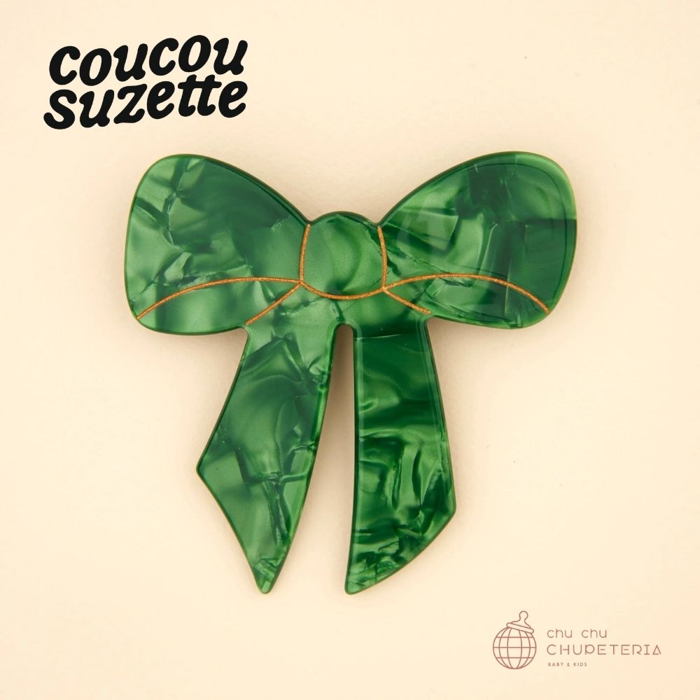 【Coucou Suzette】Green Ribbon French Barrette _1 _ chu chu CHUPETERIA