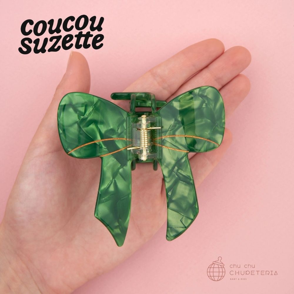 【Coucou Suzette】Green Ribbon Hair Claw _2 _ chu chu CHUPETERIA