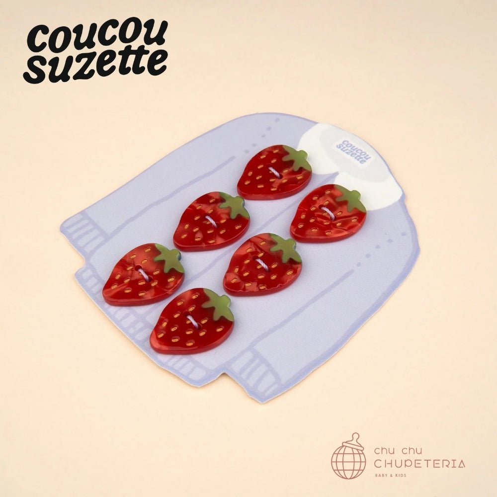 【Coucou Suzette】Strawberry Buttons Kit _2 _ chu chu CHUPETERIA