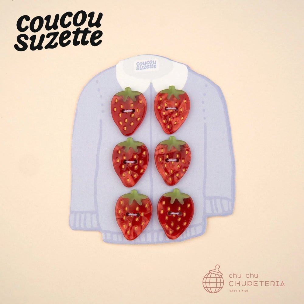 【Coucou Suzette】Strawberry Buttons Kit _1 _ chu chu CHUPETERIA