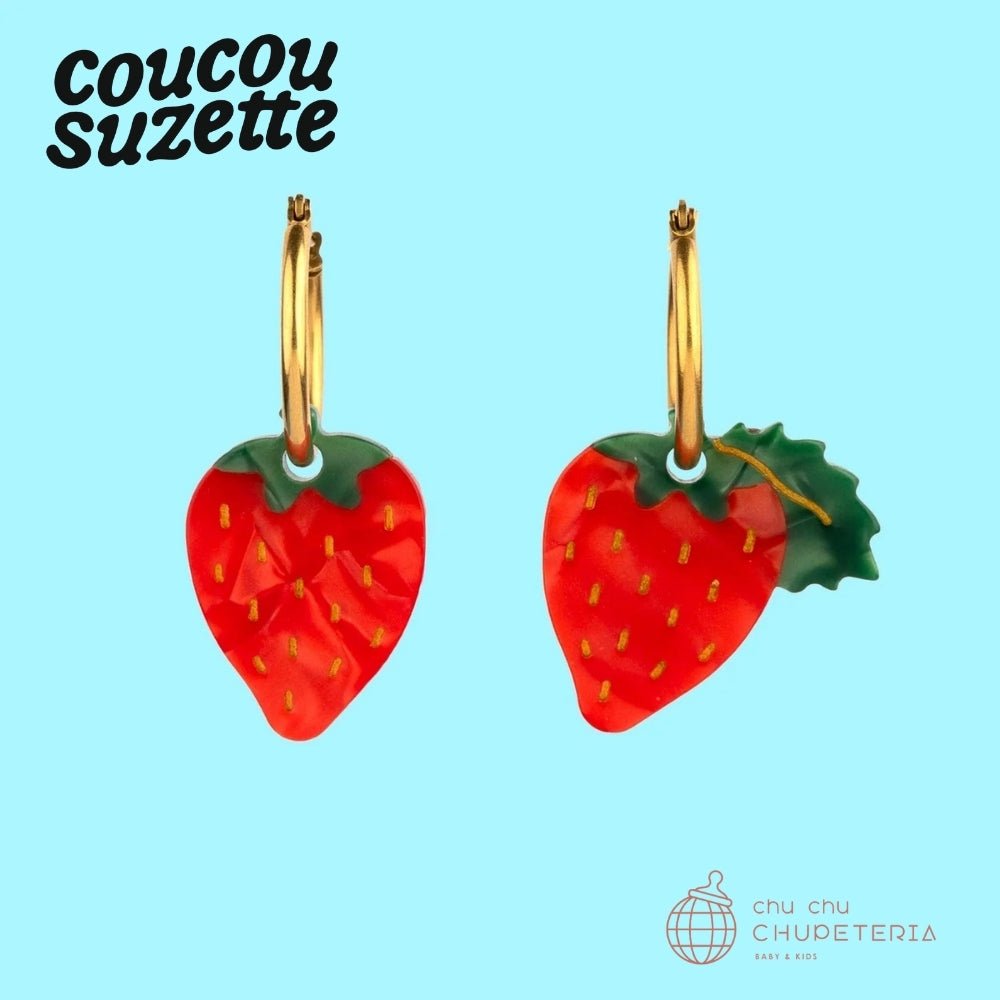【Coucou Suzette】Strawberry Earrings _1 _ chu chu CHUPETERIA