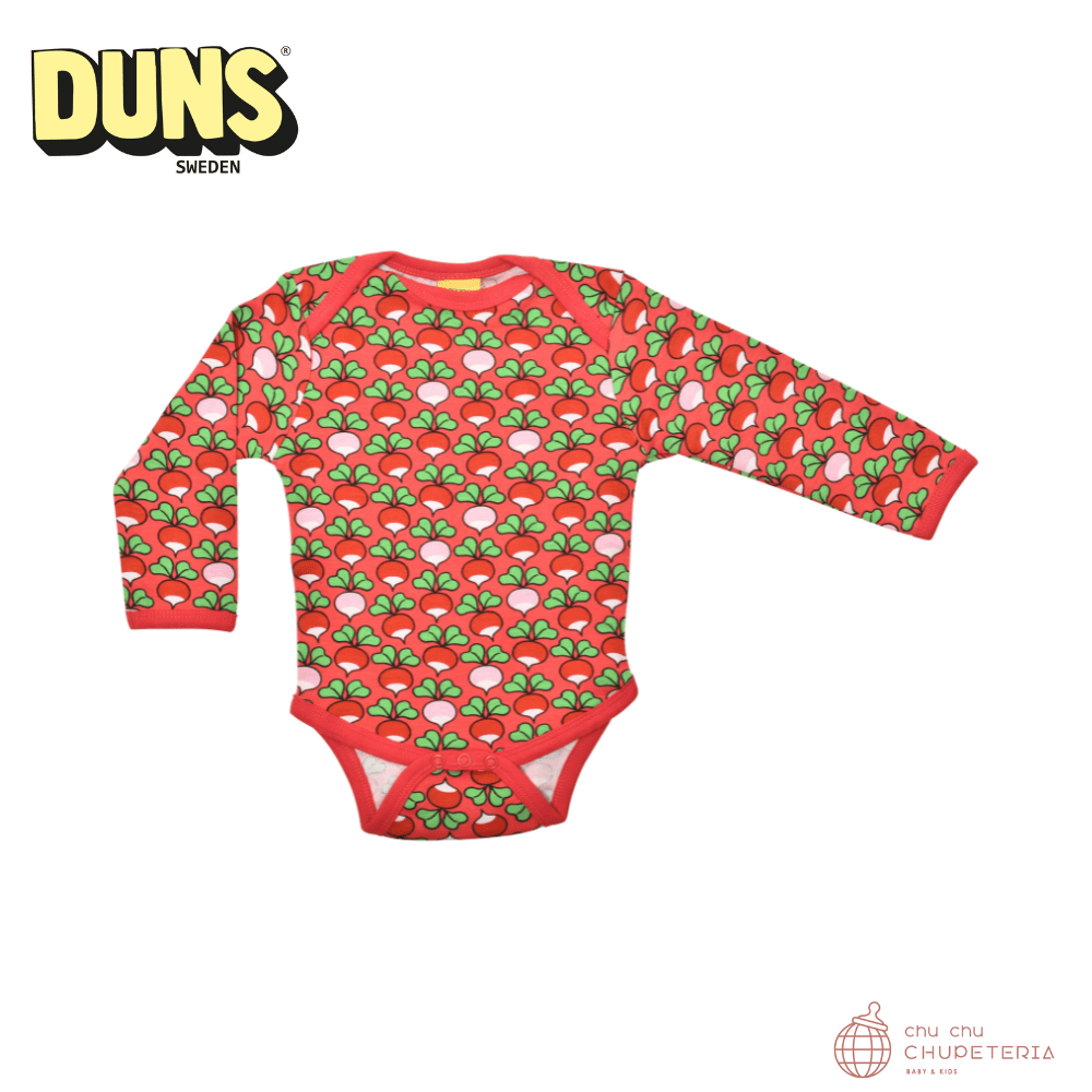 【DUNS SWEDEN】Long Sleeve Lap Neck Body - Multi Radish - Rouge Red _1 _ chu chu CHUPETERIA