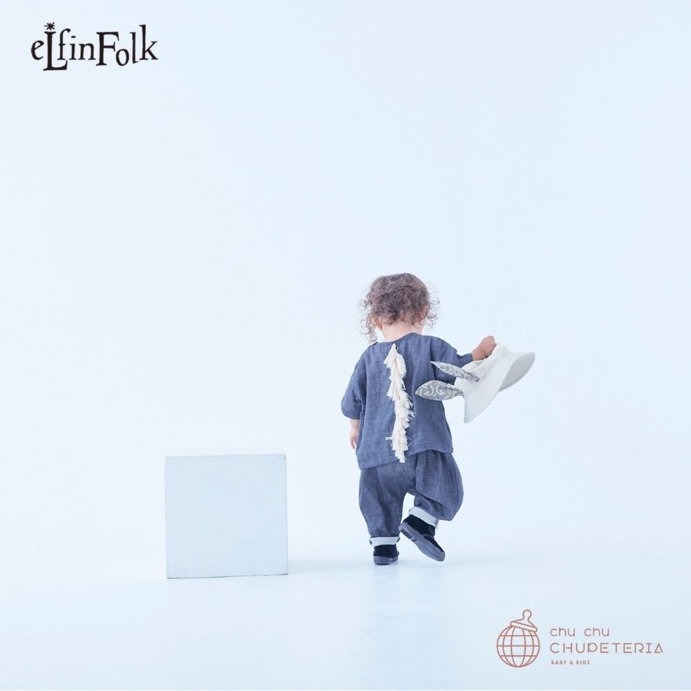 【eLfinFolk】Double Gauze Baby Pants - black (26SS) _2 _ chu chu CHUPETERIA